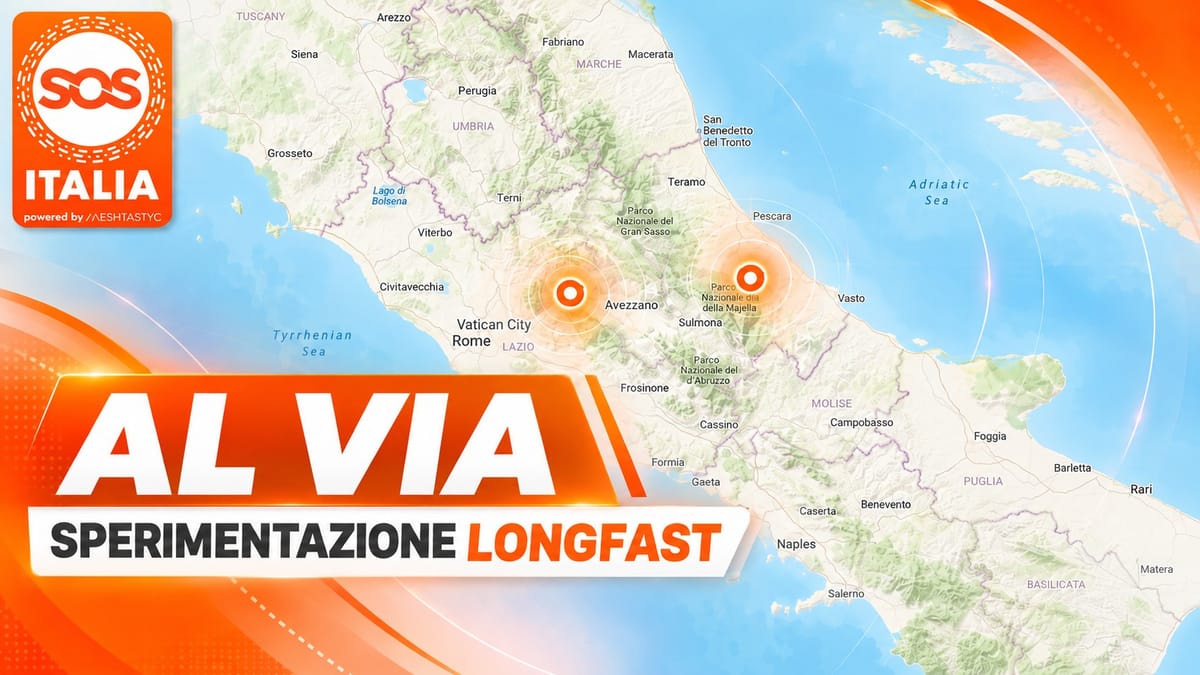 SOS-Italia avvia i test anche sulla modulazione LongFast!