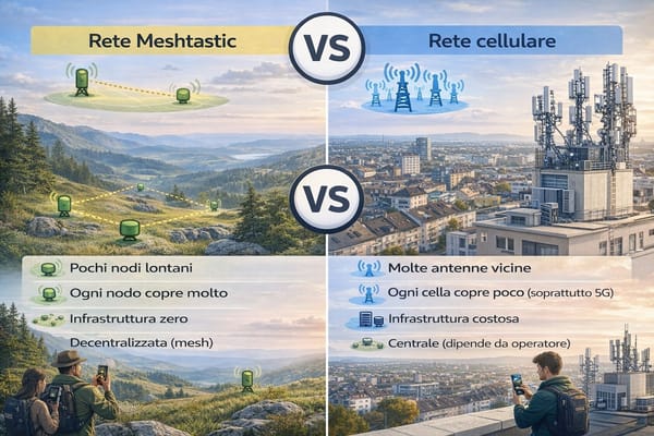 Rete cellulare VS rete Meshtastic