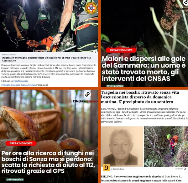 Quattro tragedie in appena 24 ore.